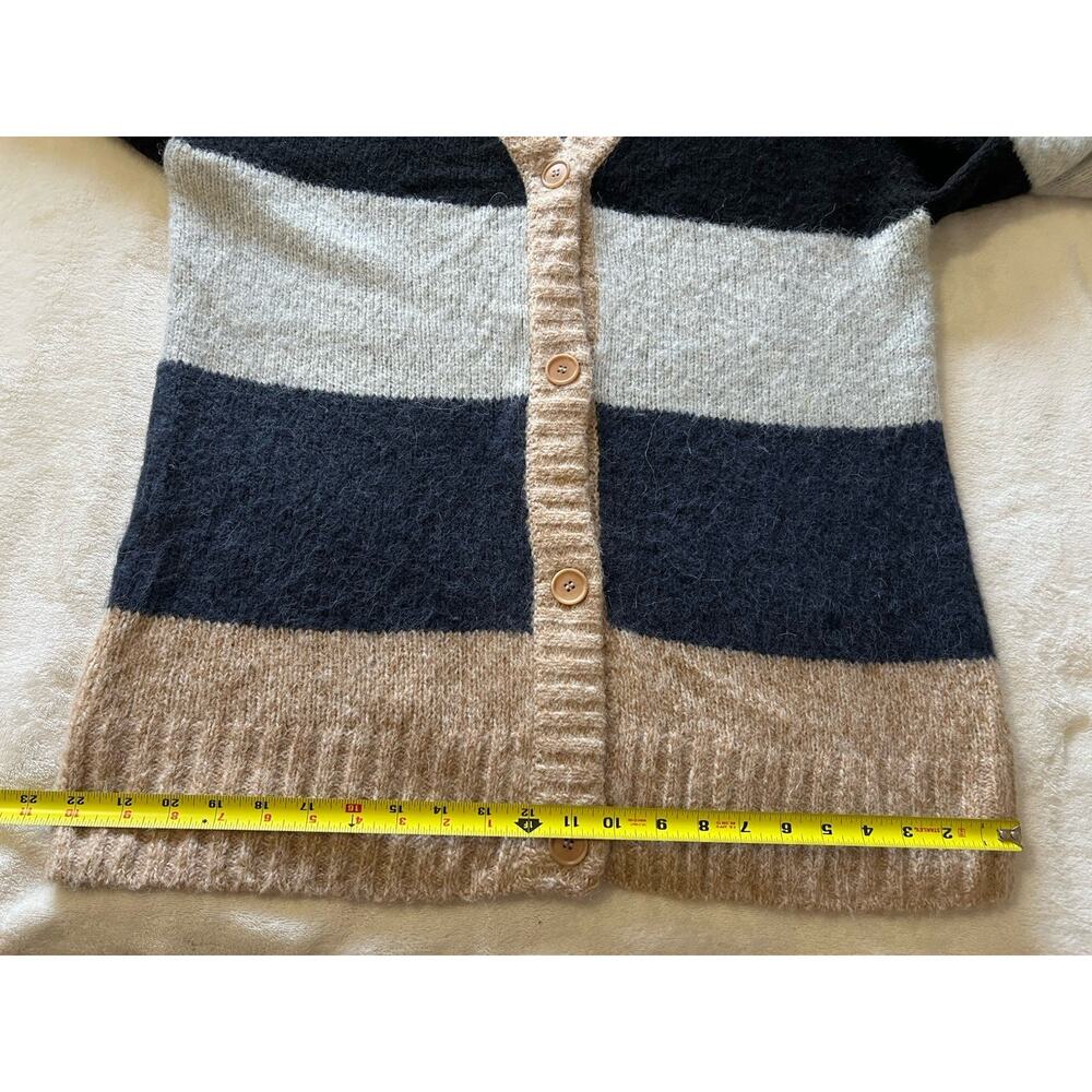 COS Size Small Women’s Alpaca Wool Blend Stripe Oversized Cardigan Sweater - Picture 16 of 16